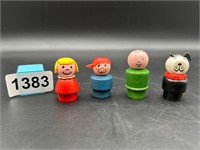 4 Fisher Price Little People wood & plastic