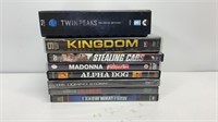 (8) DVDs- Stealing cars, Alpha dog, Twin Peaks,