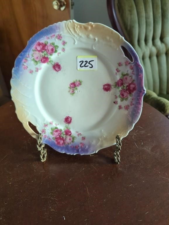 Floral, made in Germany plate with easel