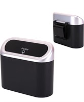 Ginsco Mini Car Trash Can with Lid, ABS Small Car