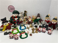 Lot of Christmas Ornaments and Figurines