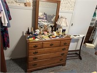 Dresser w/Mirror - 42" Wide, Contents Included