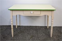 ONE DRAWER PORCELAIN TOP KITCHEN TABLE