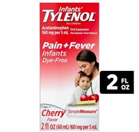 2oz Infants Tylenol Dye Free Cherry Flavor 01/25
