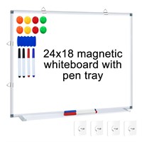H-Qprobd Magnetic Whiteboard 24" x 18" Dry Erase