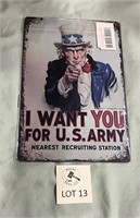 I Want You U.S. Army Recruiting Sign
