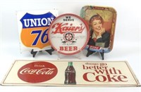 Decorative Metal Signs and Trays - Inc Coca-Cola