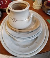 vintage pottery , platters , royal semi porcelain