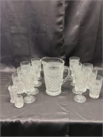 Iced Tea pitcher set with glasses and toothpick ho