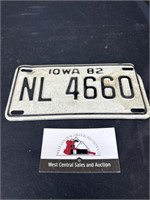 Iowa 82 license plate - small