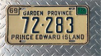 1969 PRINCE EDWARD ISLAND LICENCE PLATE