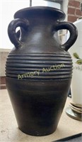 DECORATIVE 4 HANDLED POTTERY VASE