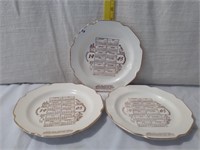 3 1965 Boeker Store Collectible Plates
