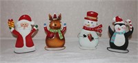 Lot of 4 Metal Christmas Figures