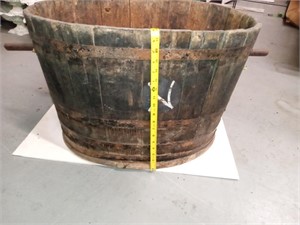 Wooden vintage bucket