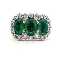 18ct Y/G Emerald 1.87ct ring