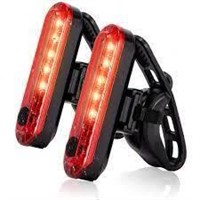 USB Rechargeable LED Bike Tail Light 2 Pack, Brigh