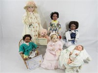 6 ASSORTED COLLECTOR DOLLS: