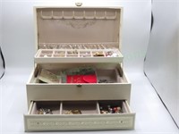 VTG Jewelry Box & Contents to Repair/Reuse