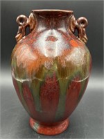 TALL 2 HANDLE POTTERY VASE