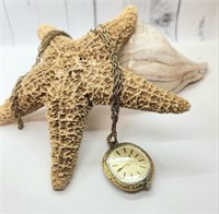 Webster Watch Pendant Necklace Vintage