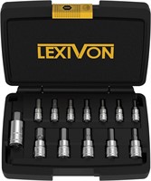 LEXIVON HEX Bit Socket Set, 13 PcS