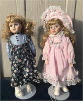 2 Porcelain Treasures in Lace Collectible Doll
