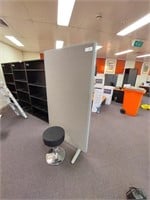 Fabric Relocatable Office Partition & Stool