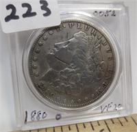 1880-O Morgan silver dollar