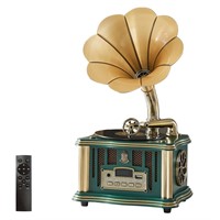 HZLSBL Vintage Gramophone Bluetooth 4.2 Phonograp