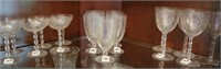 19PCS OF FOSTORIA NAVARRE CRYSTAL STEMWARE