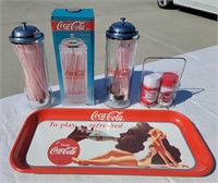 Coca-Cola Straw Dispenser, Tray, Shakers & More