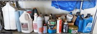 Shelf Lot Of Garage Chemicals