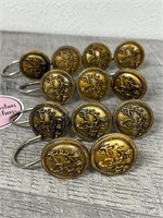 Cute golden colored floral shower hooks