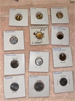 Lot of 12 foreign coins USSR, Yugoslavia, poland