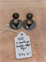 Sterling amethyst Middle East style earrings