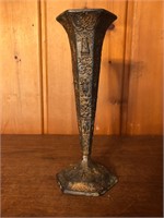 Dutch Plate Repousse Trumpet Vase