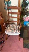 Hi, back wooden chair