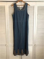 VINTAGE CAROLINA BLUES DENIM DRESS LARGE