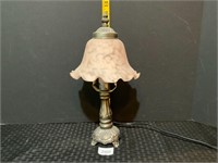 Metal & Art Glass Lamp