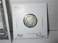 1914 barber silver dime