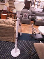 Wicker floor lamp with glass ball (no shade) 57"