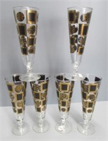 Set of (6) vintage drink glasses.