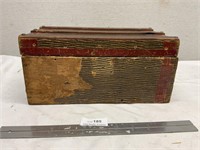 Small Antique Trunk Leather Handled
