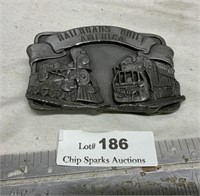 Railroads Built America Train Belt Buckle