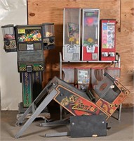 Vintage Candy Dispenser, Pinball Machines