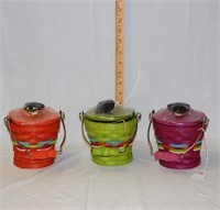 (3) 2009 Collector's Club Summertime Buckets & Lid