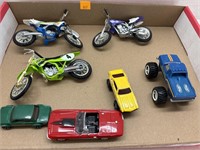 Toy Car & Motorcycle Flat