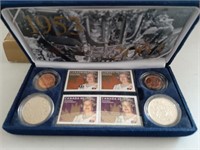 Queen Elizabeth Coronation Stamp & Coin Set