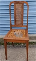 Vintage Cane Back/Seat Wood Chair (Damaged Seat)